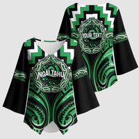 Aotearoa Ngai Tahu Personalised Kimono Sleeve Blouse Maori Iwi Poutama Puhoro Tattoo LT14 - Polynesian Pride
