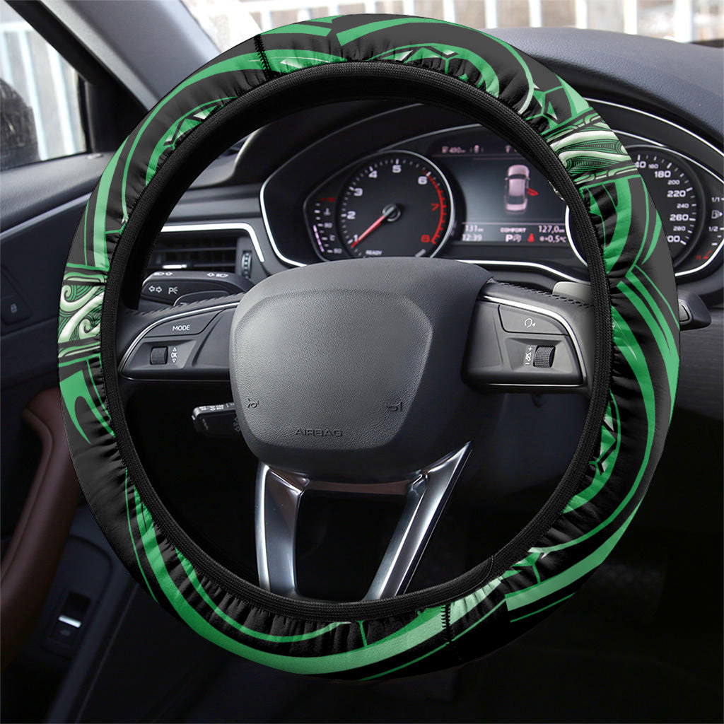Aotearoa Ngai Tahu Steering Wheel Cover Maori Iwi Poutama Puhoro Tattoo LT14 - Polynesian Pride