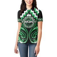 Aotearoa Ngai Tahu Personalised Women Polo Shirt Maori Iwi Poutama Puhoro Tattoo LT14 - Polynesian Pride