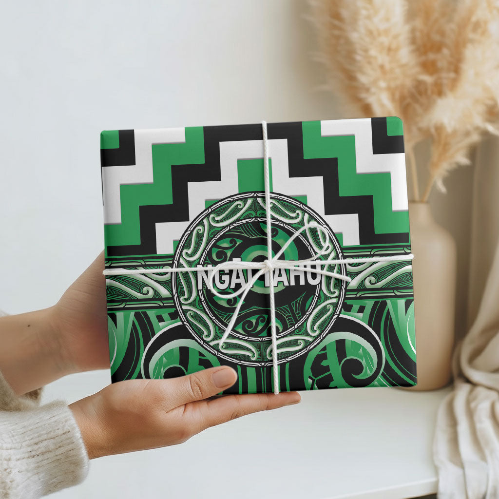 Aotearoa Ngai Tahu Wrapping Paper Maori Iwi Poutama Puhoro Tattoo LT14 - Polynesian Pride