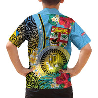 Vanuatu Malampa Fiji Day Family Matching Tank Maxi Dress and Hawaiian Shirt Happy 10 October With Maps Tropical Flowers LT14 - Polynesian Pride