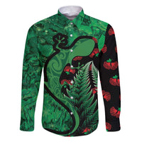 New Zealand Gecko Christmas Family Matching Short Sleeve Bodycon Dress and Hawaiian Shirt Meri Kirihimete Paua Shell Mix Pohutukawa