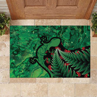 New Zealand Gecko Christmas Rubber Doormat Meri Kirihimete Paua Shell Mix Pohutukawa