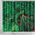 New Zealand Gecko Christmas Shower Curtain Meri Kirihimete Paua Shell Mix Pohutukawa