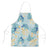 Pastel Cyan Tropical Hawaii Apron Seamless Monstera Plumeria Hawaiian Pattern - Polynesian Pride