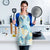 Pastel Cyan Tropical Hawaii Apron Seamless Monstera Plumeria Hawaiian Pattern - Polynesian Pride