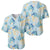 Pastel Cyan Tropical Hawaii Baseball Jersey Seamless Monstera Plumeria Hawaiian Pattern - Polynesian Pride
