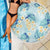 Pastel Cyan Tropical Hawaii Beach Blanket Seamless Monstera Plumeria Hawaiian Pattern - Polynesian Pride