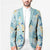 Pastel Cyan Tropical Hawaii Blazer Seamless Monstera Plumeria Hawaiian Pattern - Polynesian Pride
