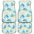Pastel Cyan Tropical Hawaii Car Mats Seamless Monstera Plumeria Hawaiian Pattern - Polynesian Pride