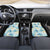 Pastel Cyan Tropical Hawaii Car Mats Seamless Monstera Plumeria Hawaiian Pattern - Polynesian Pride