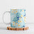 Pastel Cyan Tropical Hawaii Ceramic Mug Seamless Monstera Plumeria Hawaiian Pattern - Polynesian Pride