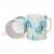 Pastel Cyan Tropical Hawaii Ceramic Mug Seamless Monstera Plumeria Hawaiian Pattern - Polynesian Pride