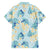 Pastel Cyan Tropical Hawaii Family Matching Off Shoulder Short Dress and Hawaiian Shirt Seamless Monstera Plumeria Hawaiian Pattern - Polynesian Pride