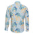 Pastel Cyan Tropical Hawaii Family Matching Off Shoulder Short Dress and Hawaiian Shirt Seamless Monstera Plumeria Hawaiian Pattern - Polynesian Pride