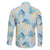 Pastel Cyan Tropical Hawaii Family Matching Short Sleeve Bodycon Dress and Hawaiian Shirt Seamless Monstera Plumeria Hawaiian Pattern - Polynesian Pride