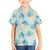Pastel Cyan Tropical Hawaii Family Matching Short Sleeve Bodycon Dress and Hawaiian Shirt Seamless Monstera Plumeria Hawaiian Pattern - Polynesian Pride