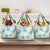 Pastel Cyan Tropical Hawaii Grocery Bag Seamless Monstera Plumeria Hawaiian Pattern - Polynesian Pride