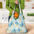 Pastel Cyan Tropical Hawaii Grocery Bag Seamless Monstera Plumeria Hawaiian Pattern - Polynesian Pride