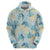Pastel Cyan Tropical Hawaii Hoodie Seamless Monstera Plumeria Hawaiian Pattern - Polynesian Pride