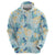 Pastel Cyan Tropical Hawaii Hoodie Seamless Monstera Plumeria Hawaiian Pattern - Polynesian Pride