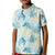 Pastel Cyan Tropical Hawaii Kid Polo Shirt Seamless Monstera Plumeria Hawaiian Pattern - Polynesian Pride