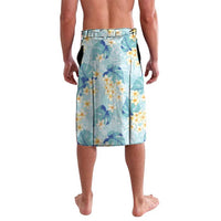 Pastel Cyan Tropical Hawaii Lavalava Seamless Monstera Plumeria Hawaiian Pattern - Polynesian Pride