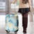 Pastel Cyan Tropical Hawaii Luggage Cover Seamless Monstera Plumeria Hawaiian Pattern - Polynesian Pride