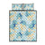 Pastel Cyan Tropical Hawaii Quilt Bed Set Seamless Monstera Plumeria Hawaiian Pattern - Polynesian Pride