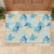 Pastel Cyan Tropical Hawaii Rubber Doormat Seamless Monstera Plumeria Hawaiian Pattern - Polynesian Pride