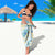 Pastel Cyan Tropical Hawaii Sarong Seamless Monstera Plumeria Hawaiian Pattern - Polynesian Pride