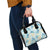 Pastel Cyan Tropical Hawaii Shoulder Handbag Seamless Monstera Plumeria Hawaiian Pattern - Polynesian Pride