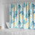 Pastel Cyan Tropical Hawaii Shower Curtain Seamless Monstera Plumeria Hawaiian Pattern - Polynesian Pride