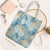 Pastel Cyan Tropical Hawaii Tote Bag Seamless Monstera Plumeria Hawaiian Pattern - Polynesian Pride