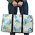 Pastel Cyan Tropical Hawaii Travel Bag Seamless Monstera Plumeria Hawaiian Pattern - Polynesian Pride