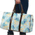Pastel Cyan Tropical Hawaii Travel Bag Seamless Monstera Plumeria Hawaiian Pattern - Polynesian Pride