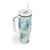 Pastel Cyan Tropical Hawaii Tumbler With Handle Seamless Monstera Plumeria Hawaiian Pattern - Polynesian Pride