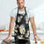 Black Tropical Hawaii Apron Seamless Monstera Plumeria Hawaiian Pattern - Polynesian Pride
