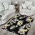 Black Tropical Hawaii Area Rug Seamless Monstera Plumeria Hawaiian Pattern - Polynesian Pride