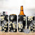 Black Tropical Hawaii 4 in 1 Can Cooler Tumbler Seamless Monstera Plumeria Hawaiian Pattern - Polynesian Pride