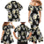 Black Tropical Hawaii Family Matching Mermaid Dress and Hawaiian Shirt Seamless Monstera Plumeria Hawaiian Pattern - Polynesian Pride