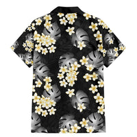 Black Tropical Hawaii Family Matching Mermaid Dress and Hawaiian Shirt Seamless Monstera Plumeria Hawaiian Pattern - Polynesian Pride