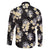 Black Tropical Hawaii Family Matching Off The Shoulder Long Sleeve Dress and Hawaiian Shirt Seamless Monstera Plumeria Hawaiian Pattern - Polynesian Pride