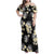 Black Tropical Hawaii Family Matching Off Shoulder Maxi Dress and Hawaiian Shirt Seamless Monstera Plumeria Hawaiian Pattern - Polynesian Pride