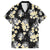 Black Tropical Hawaii Family Matching Off Shoulder Short Dress and Hawaiian Shirt Seamless Monstera Plumeria Hawaiian Pattern - Polynesian Pride