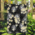 Black Tropical Hawaii Garden Flag Seamless Monstera Plumeria Hawaiian Pattern - Polynesian Pride