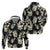 Black Tropical Hawaii Hoodie Seamless Monstera Plumeria Hawaiian Pattern - Polynesian Pride