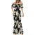 Black Tropical Hawaii Mermaid Dress Seamless Monstera Plumeria Hawaiian Pattern - Polynesian Pride