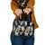 Black Tropical Hawaii Shoulder Handbag Seamless Monstera Plumeria Hawaiian Pattern - Polynesian Pride