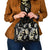 Black Tropical Hawaii Shoulder Handbag Seamless Monstera Plumeria Hawaiian Pattern - Polynesian Pride